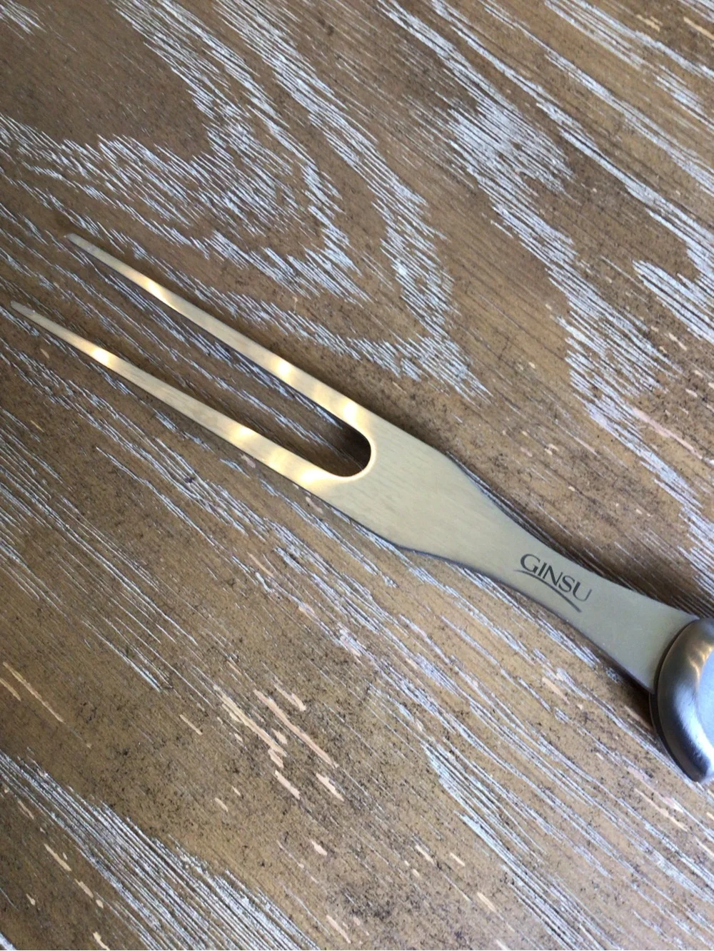 Ginsu Stainless Steel Carving Fork 2 Tine Meat Serving Fork 12”